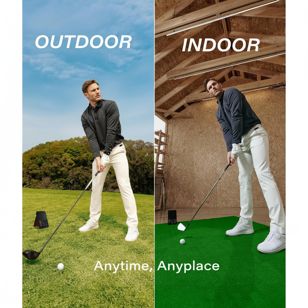 SC4 PRO Golf Launch Monitor & 3D Driving Range Simulator for Indoor and Outdoor Use