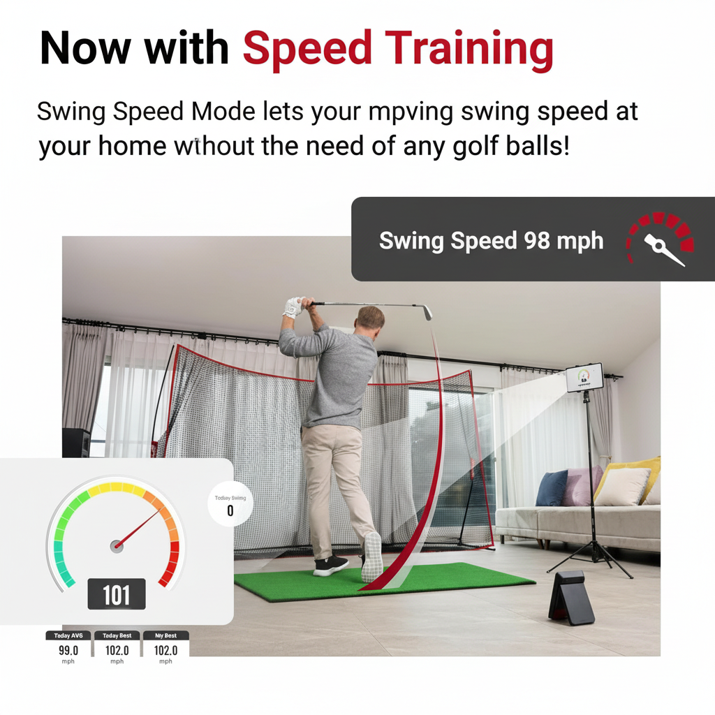 SC4 PRO Golf Launch Monitor & 3D Driving Range Simulator for Indoor and Outdoor Use