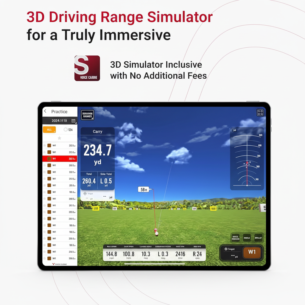SC4 PRO Golf Launch Monitor &amp; 3D Driving Range Simulator for Indoor and Outdoor Use