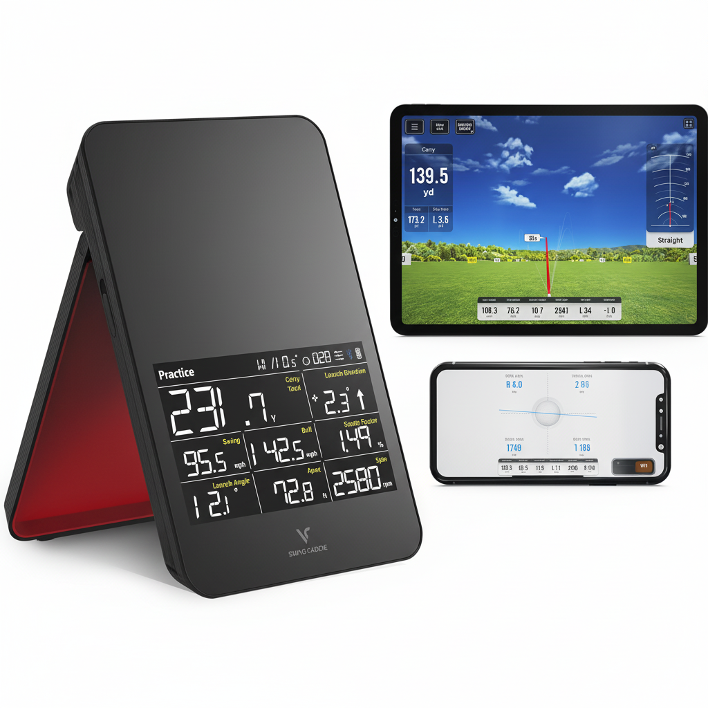 SC4 PRO Golf Launch Monitor &amp; 3D Driving Range Simulator for Indoor and Outdoor Use